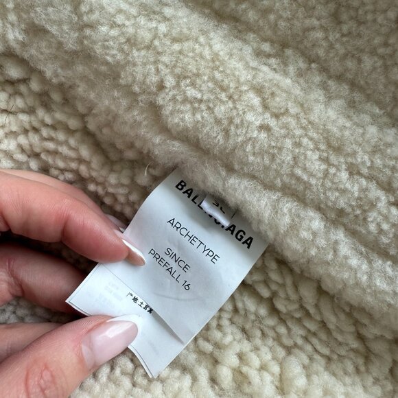 Balenciaga Black and White Leather Jacket - Picture 5 of 15